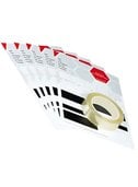 Paint Test Equipment P4001 Dust Test Tape & Dust Test Charts, Pack of 50