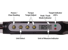 Checkline DTF-50 Digital Torque Wrench, Capacity 53 lb-in / 6 Nm, 1/4 ...