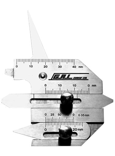 G.A.L Inch & Metric Measurement Scales Digital Pit Depth Gauge with Probes & Rods 1-6 GAL-13DPR Gauge Co 