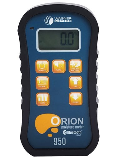 Wagner Orion 950 Smart Pinless Wood Moisture Meter Kit, Temperature RH Sensor, NIST Traceable Calibr
