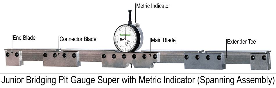 Pit Section Instruments Western Instruments N88-11S-M Jr. Bridging Pit Depth Gauge Super up to ...