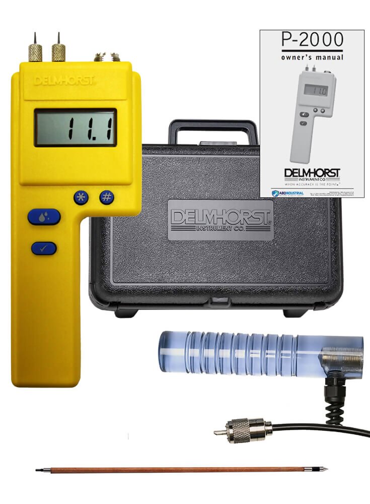 Delmhorst P2000/PKG Digital Pin Type Paper Moisture Meter Package