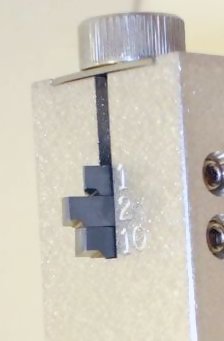 close-up of tip slot