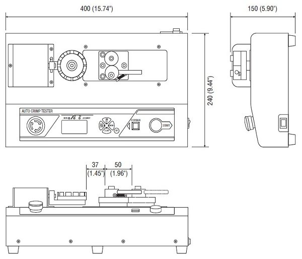 ACT-220 Automatic Wire Crimp Tester Dimensions