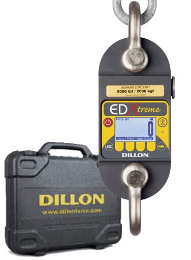 EDx-20T Dillon EDxtreme Dynamometer with Two Shackles Backlight 50 000 lbf Capacity 36188-0073 