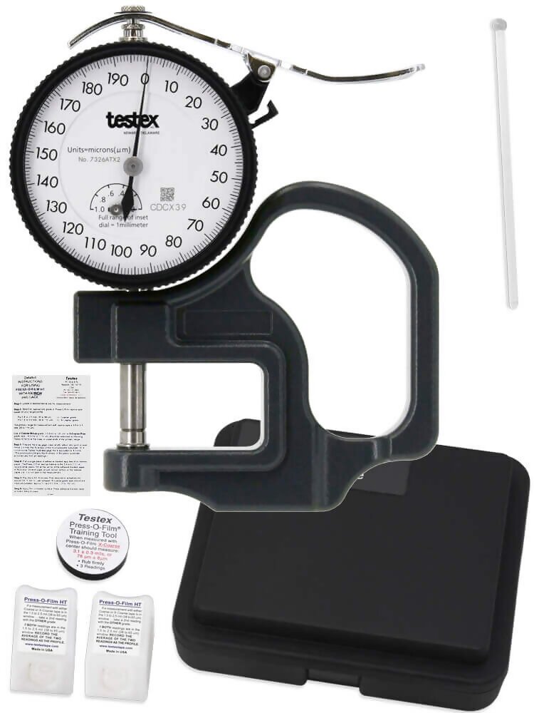 Testex Micrometer Dial Thickness Gauge PressOFilm Replica Tape