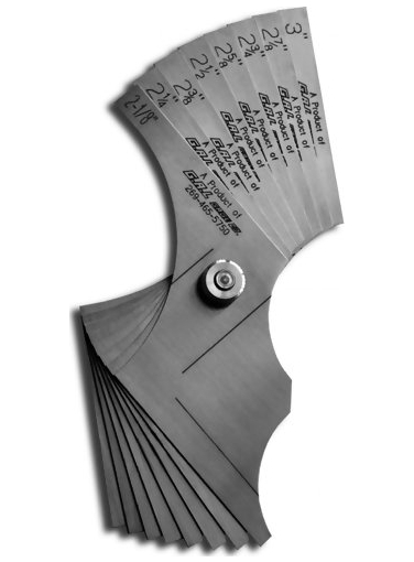 G.A.L. Gage Co. Cat # 82 Fillet Weld Gauge Set (2-1/8in to 3in) GAL-82