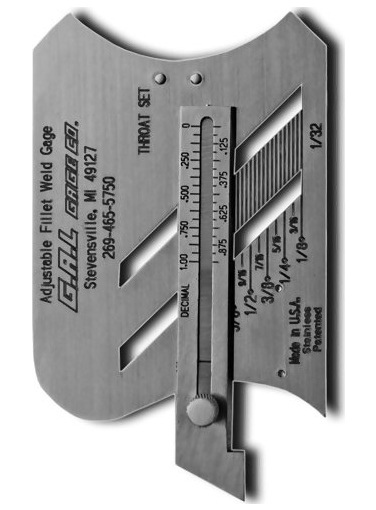 G.A.L. Gage Co. Cat # 3 Adjustable Fillet Weld Gauge GAL-3 G.A.L. Gage Co. Cat # 3 Adjustable Fillet Weld Gauge GAL-3