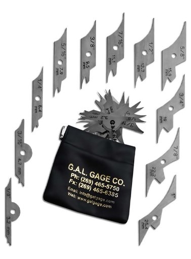 G.A.L. Gage Co. Cat # 16 Mini Fillet Weld Keys GAL-16