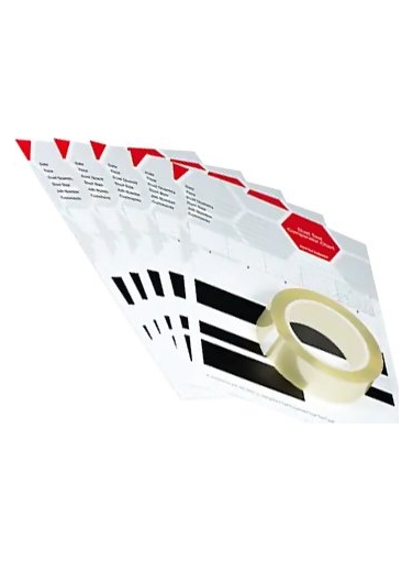 Paint Test Equipment P4001 Dust Test Tape & Dust Test Charts, Pack of 50