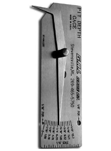 G.A.L. Gage Co. Cat # 5a Pit Depth Gauge GAL-5a, Inch & Metric