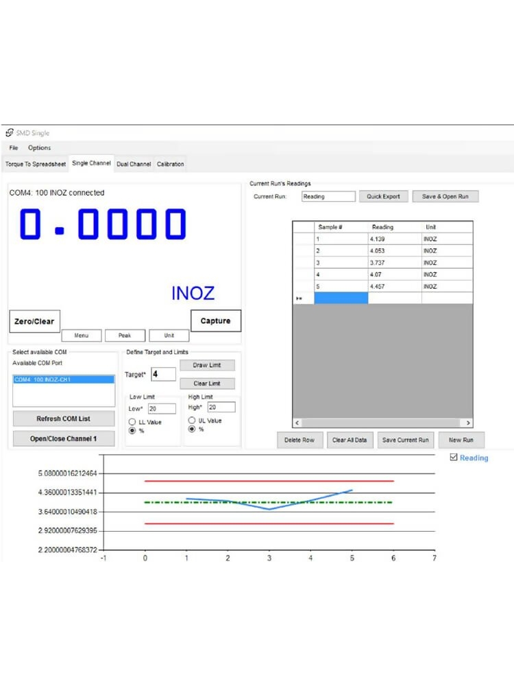 AWS SMD-SC Torque Tester Software, For Data Analysis and Collection
