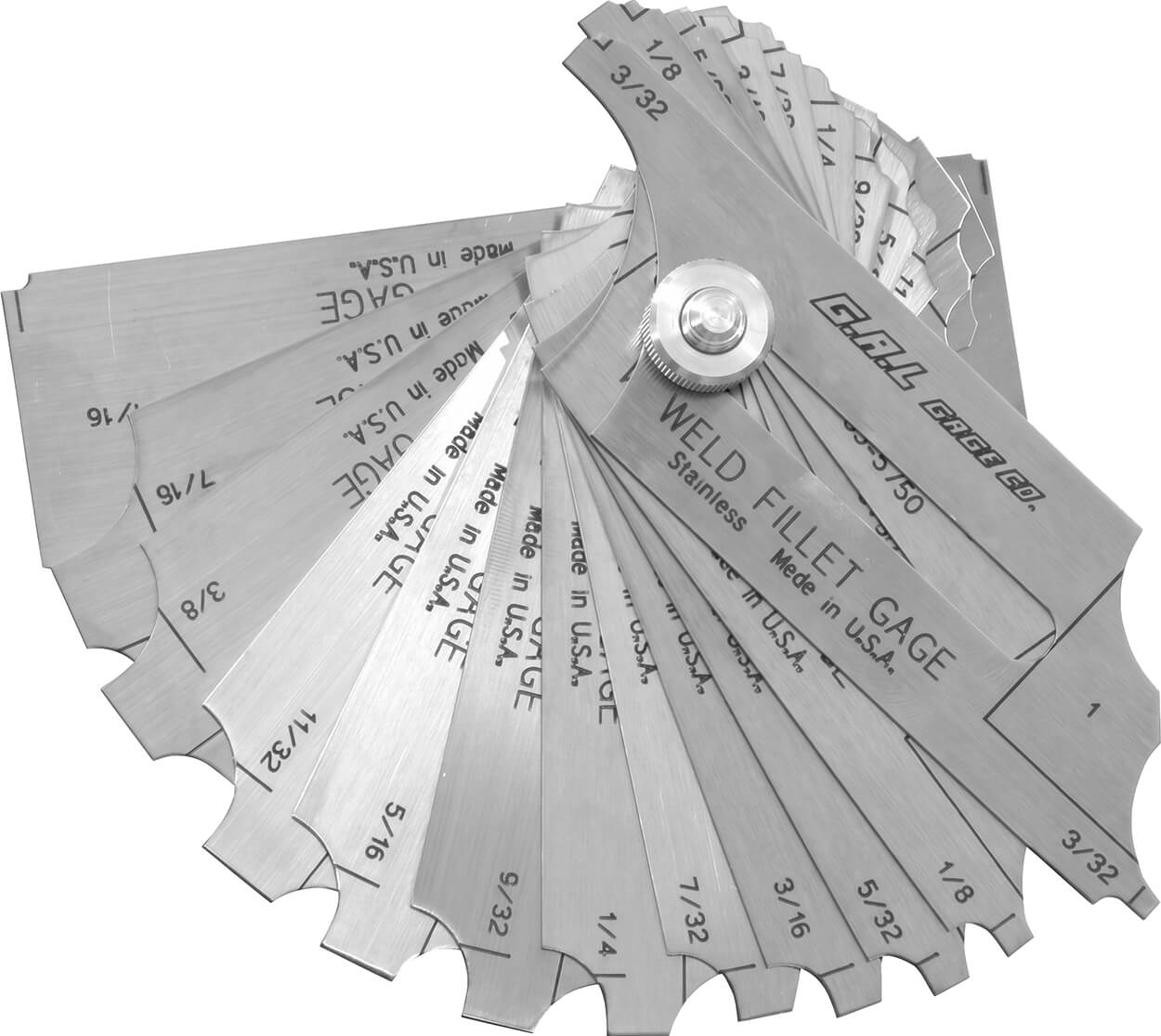 G.A.L. Gage Co. Cat # 8d 12-Piece Fillet Weld Set GAL-8d