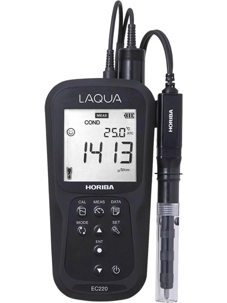 Horiba LAQUA EC220-K Handheld Conductivity / Salinity / Resistivity / TDS / Temperature Meter Kit - Memory 1000 Data / RS-232, # 3200779529