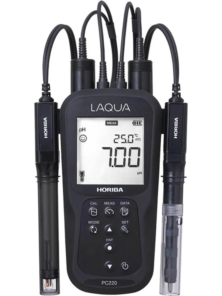Horiba LAQUA PC220-K Handheld PH / ORP / Conductivity / Resistivity / Total Dissolved Solids / Salinity / Temperature Meter Kit # 3200779533