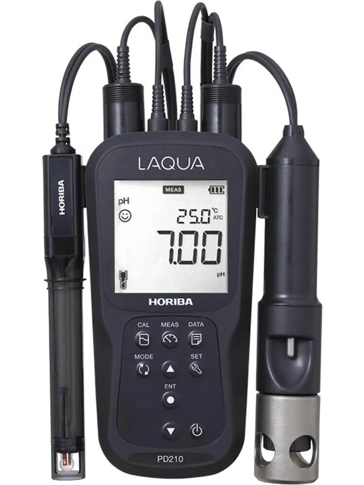 Horiba LAQUA PD210-K Handheld PH / ORP / Dissolved Oxygen / Temperature Meter Kit - Memory 500 Data, # 3200779534