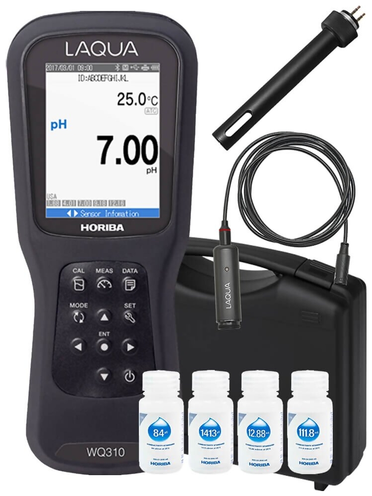 Horiba LAQUA WQ-310EC-K Handheld pH / ORP / Conductivity / Salinity / Resistivity / TDS / Ion / Dissolved Oxygen / Temperature Meter #5700043027
