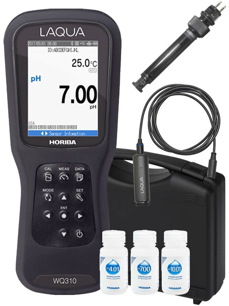Horiba LAQUA WQ-310PH-K Handheld pH / ORP / Conductivity / Salinity / Resistivity / TDS / Ion / Dissolved Oxygen / Temperature Meter #5700043026